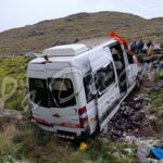 Despiste de miniván en la vía Arapa–Azángaro por intensas granizadas